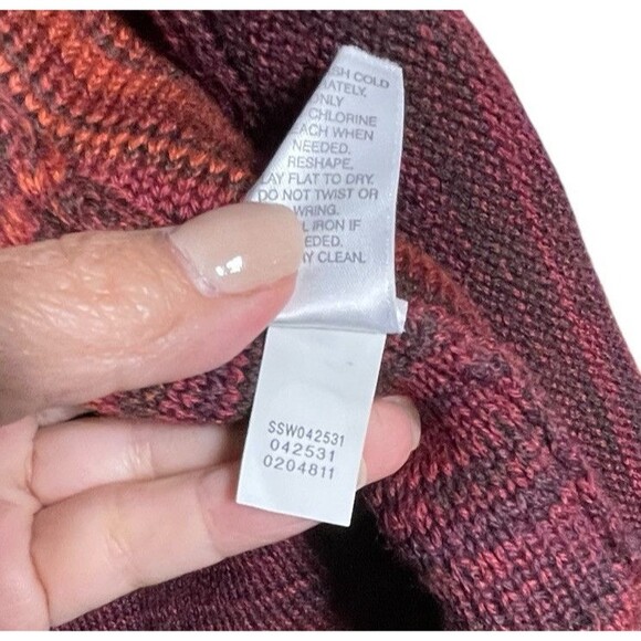 J Jill Cardigan Womens Size Small Orange‎ Brown Wool Long Sleeve Casual Career - Picture 6 of 9